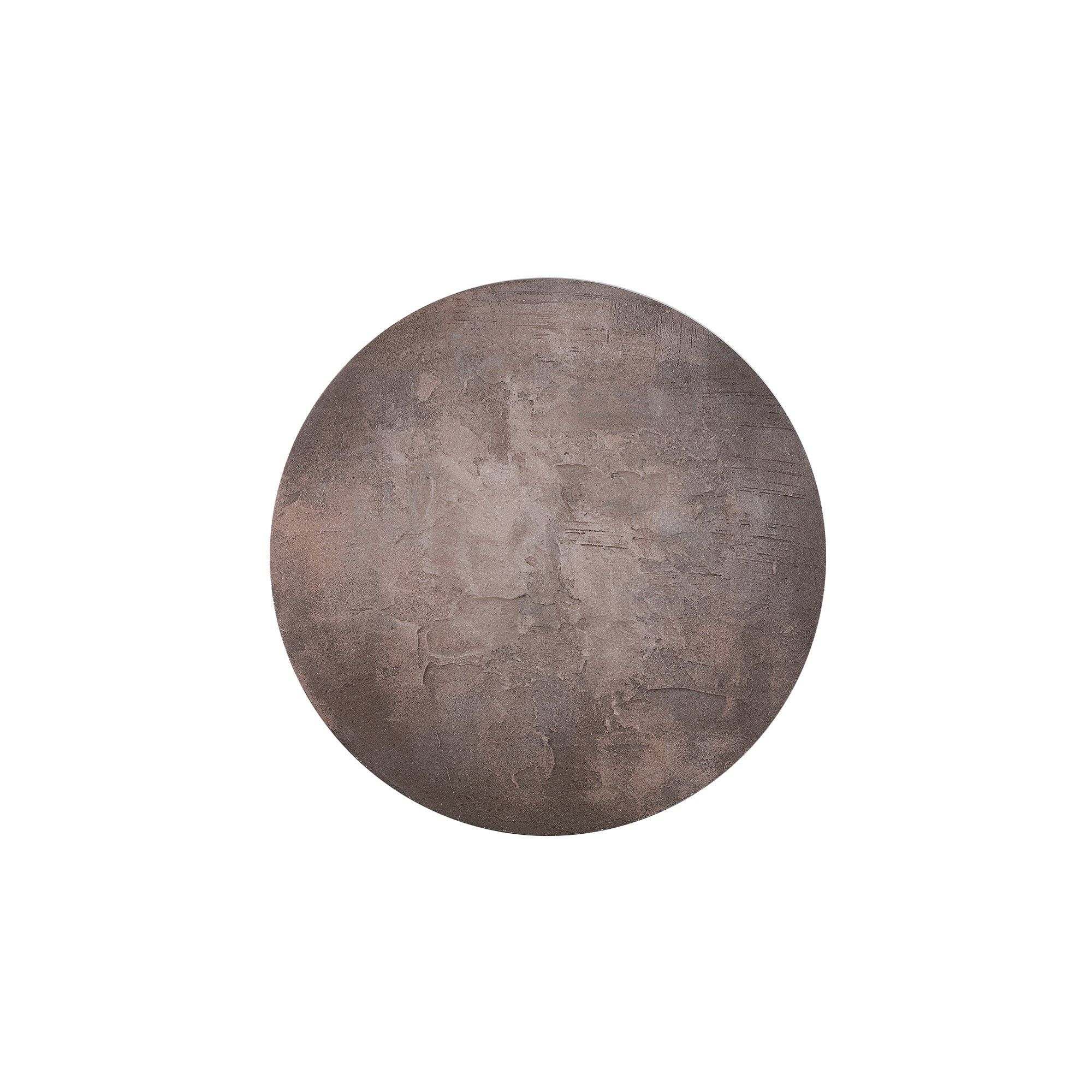 Kemp Brown Canvas Painting Rough Round S 90cmx2,5x90cm PTMD - Wandpaneel - PTMD - livinglovely.nl