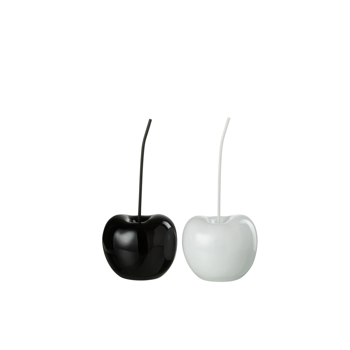 Kers Resine Blinkend Wit/Zwart Small