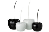 Kers Resine Blinkend Wit/Zwart Large Set Van 2 - Beeld - J-Line - livinglovely.nl