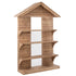 Kerst Rek Chalet van J-Line, groot chaletvormig kerstrek in naturel multiplex