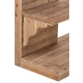 Kerst Rek Chalet van J-Line, zesde weergave van het naturel houten kerstrek