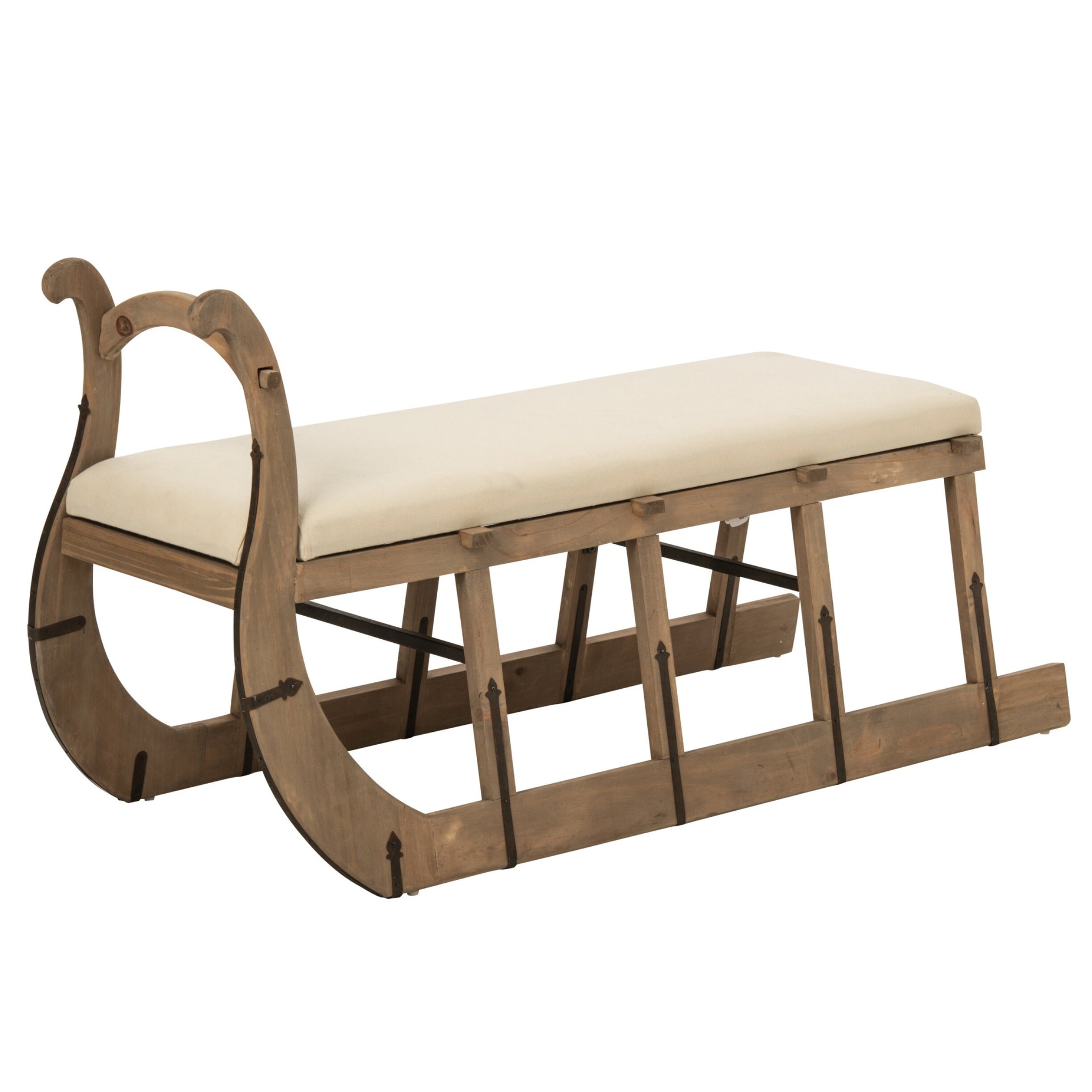 Kerst Salontafel Slede Grenenhout Naturel/Ecru J-Line