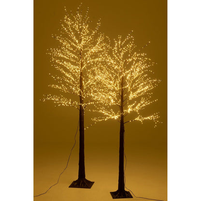 Kerstboom 2000 Led Plastiek Bruin Medium H180cm van J-Line, geplaatst in een sfeervol interieur