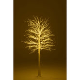 Kerstboom 2000 Led Plastiek Wit Medium H180cm van J-Line, witte kerstboom van plastiek, in een feestelijk gestylede setting