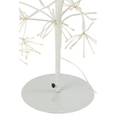 Kerstboom 2700 Led Metaal Wit Medium H210cm van J-Line, witte kerstboom van metaal, in een feestelijk gestylede setting