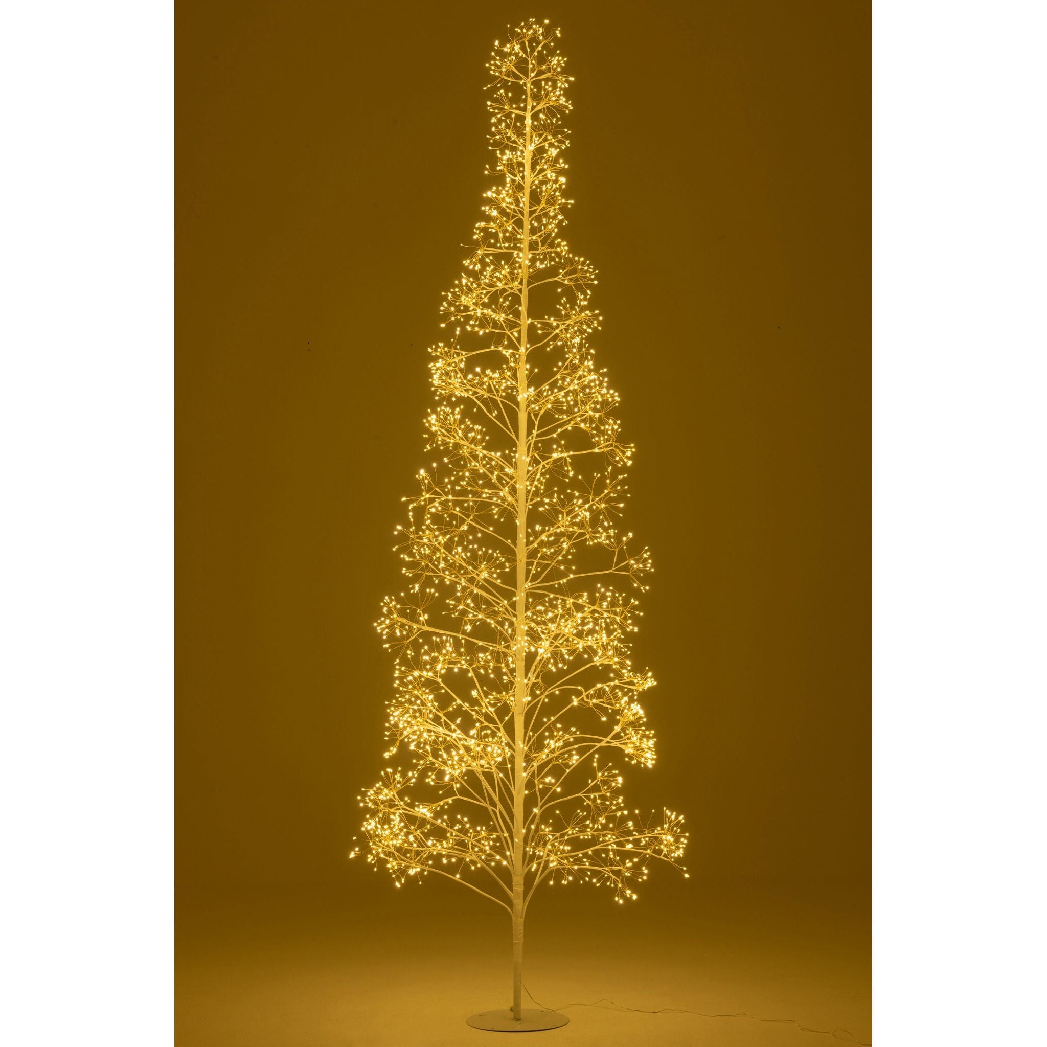 Kerstboom 3000 Led Metaal Wit Large H240cm van J-Line, witte kerstboom van metaal, detail van de takken en afwerking