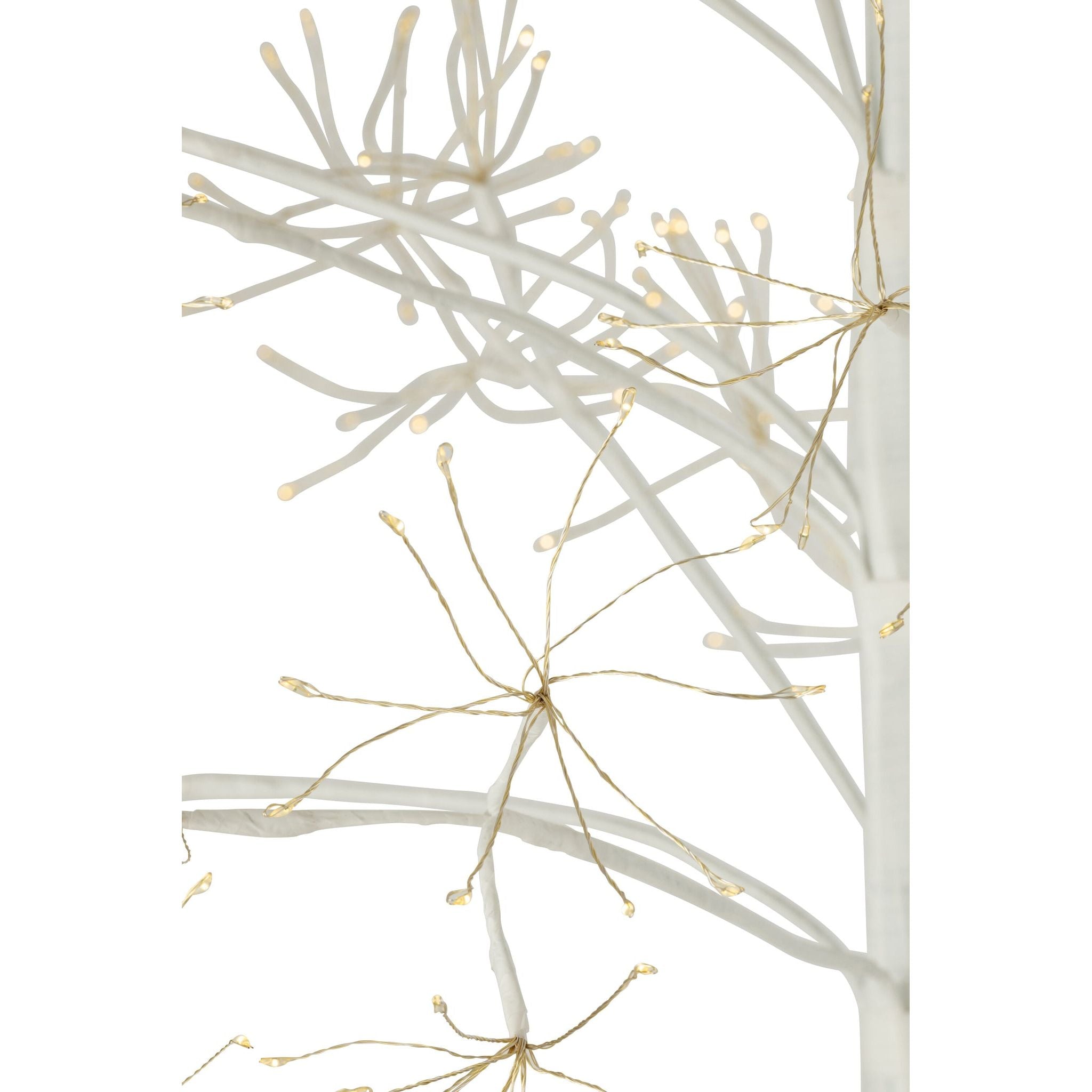 Kerstboom 3000 Led Metaal Wit Large H240cm van J-Line, witte kerstboom van metaal, close-up van het materiaal