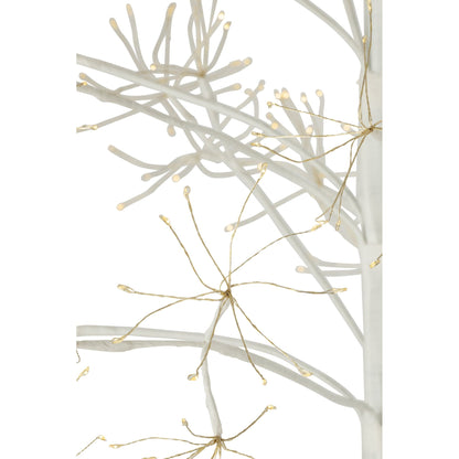 Kerstboom 3000 Led Metaal Wit Large H240cm van J-Line, witte kerstboom van metaal, close-up van het materiaal