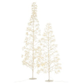 Kerstboom 3000 Led Metaal Wit Large H240cm van J-Line, witte kerstboom van metaal, van dichtbij gezien