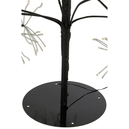 Kerstboom 3000 Led Metaal Zwart Large H300cm van J-Line, zwarte kerstboom van metaal, in een feestelijk gestylede setting
