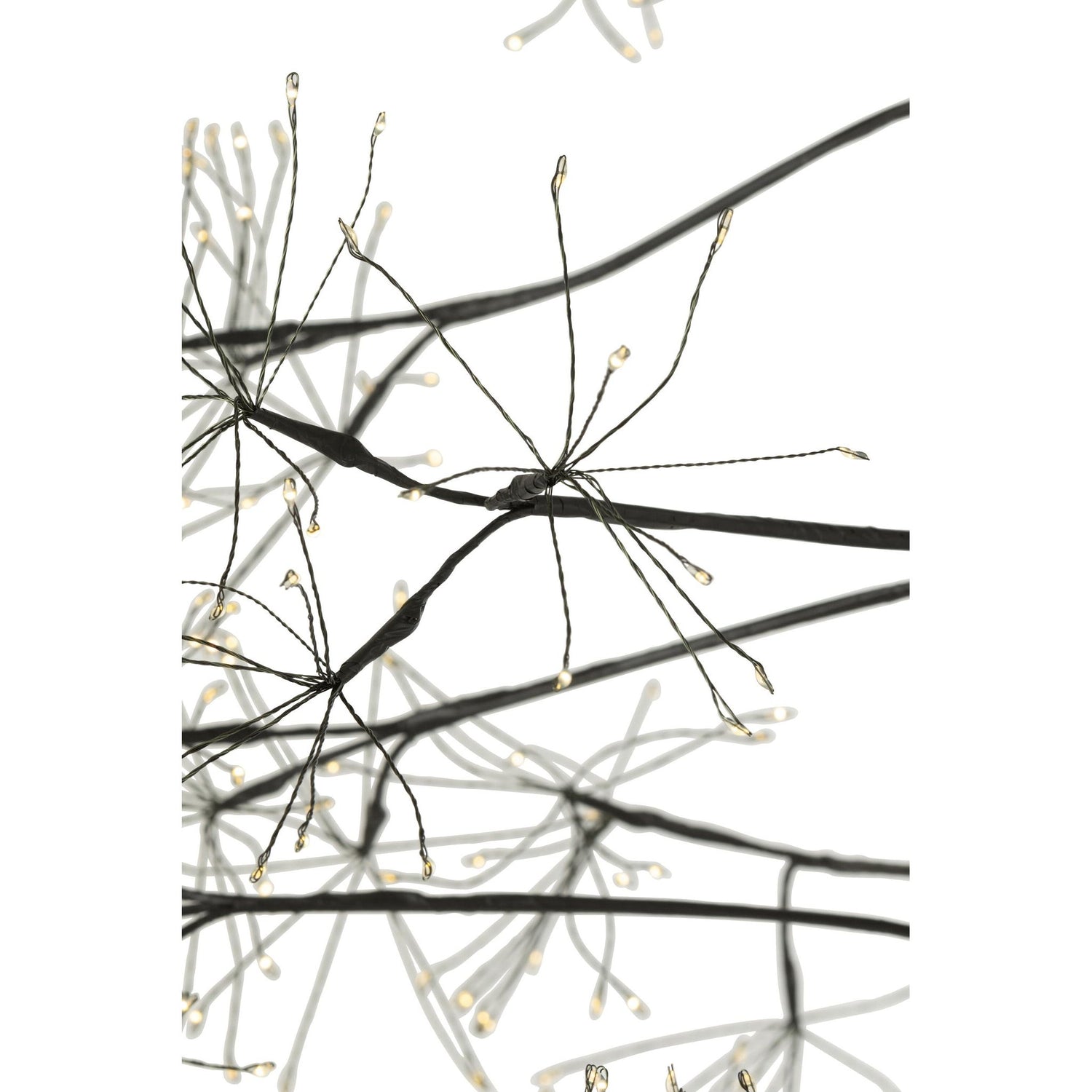 Kerstboom 3000 Led Metaal Zwart Large H300cm van J-Line, zwarte kerstboom van metaal, van dichtbij gezien