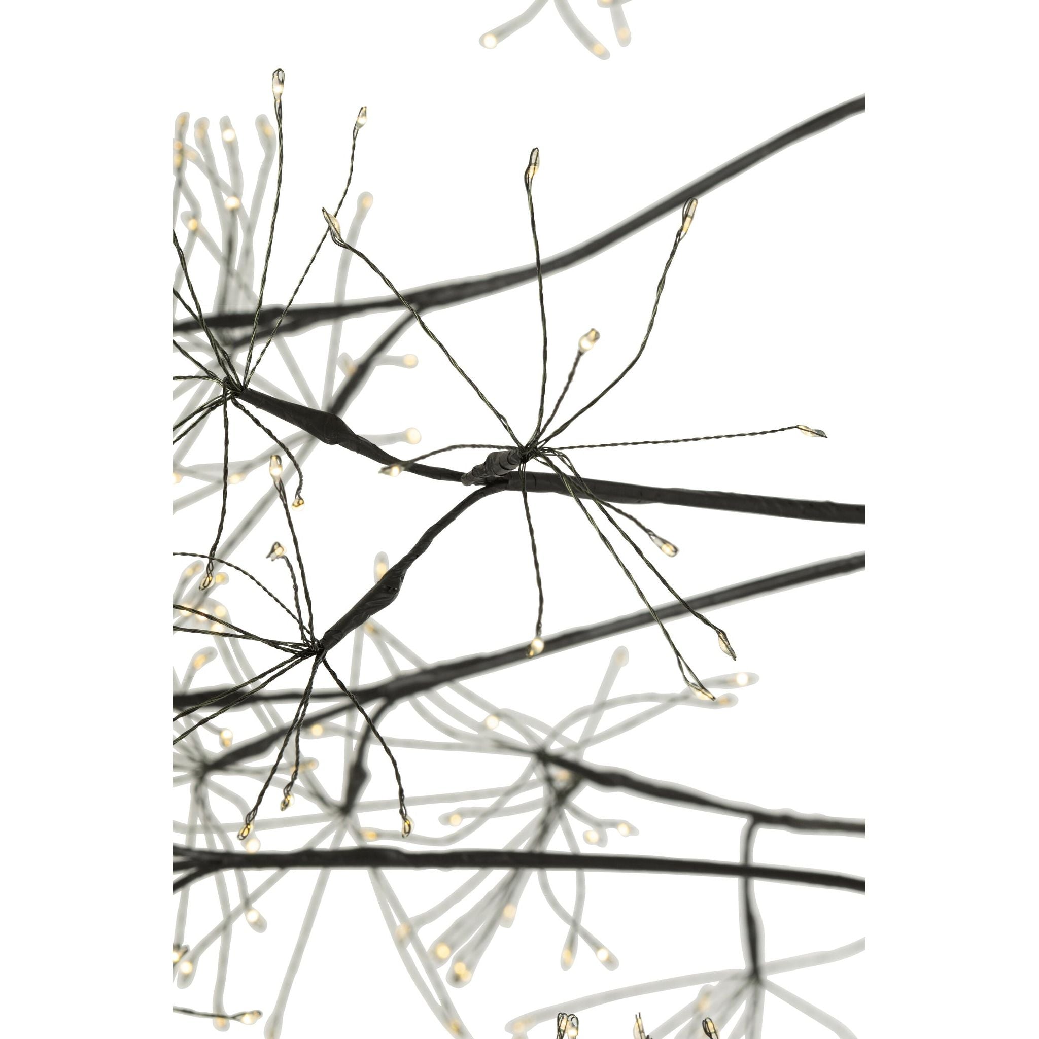Kerstboom 3000 Led Metaal Zwart Large H300cm van J-Line, zwarte kerstboom van metaal, van dichtbij gezien