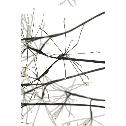 Kerstboom 3000 Led Metaal Zwart Large H300cm van J-Line, zwarte kerstboom van metaal, van dichtbij gezien