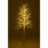 Kerstboom 3000 Led Plastiek Wit Large H210cm van J-Line, witte kerstboom van plastiek, in een feestelijk gestylede setting