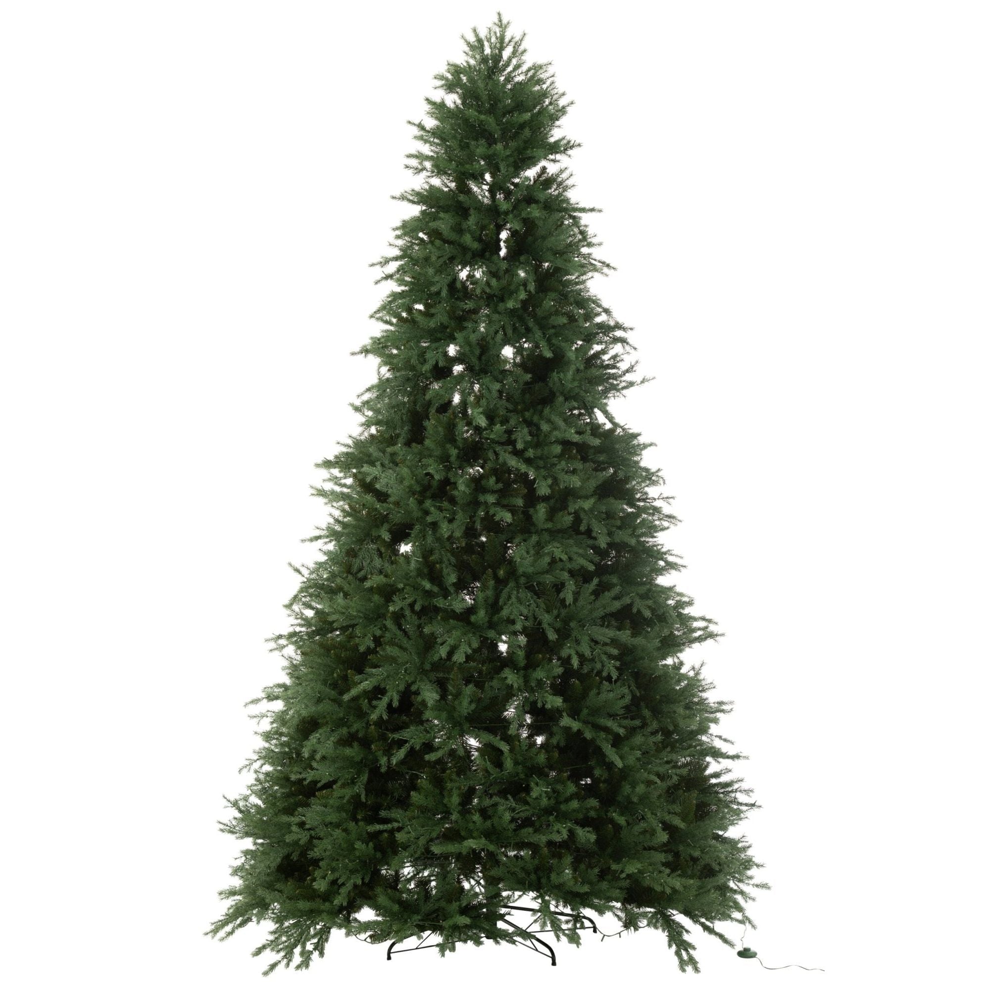 Kerstboom 4000 Led Kunstmatig Donkergroen Extra Large H325cm van J-Line, donkergroene kerstboom, volledig in beeld