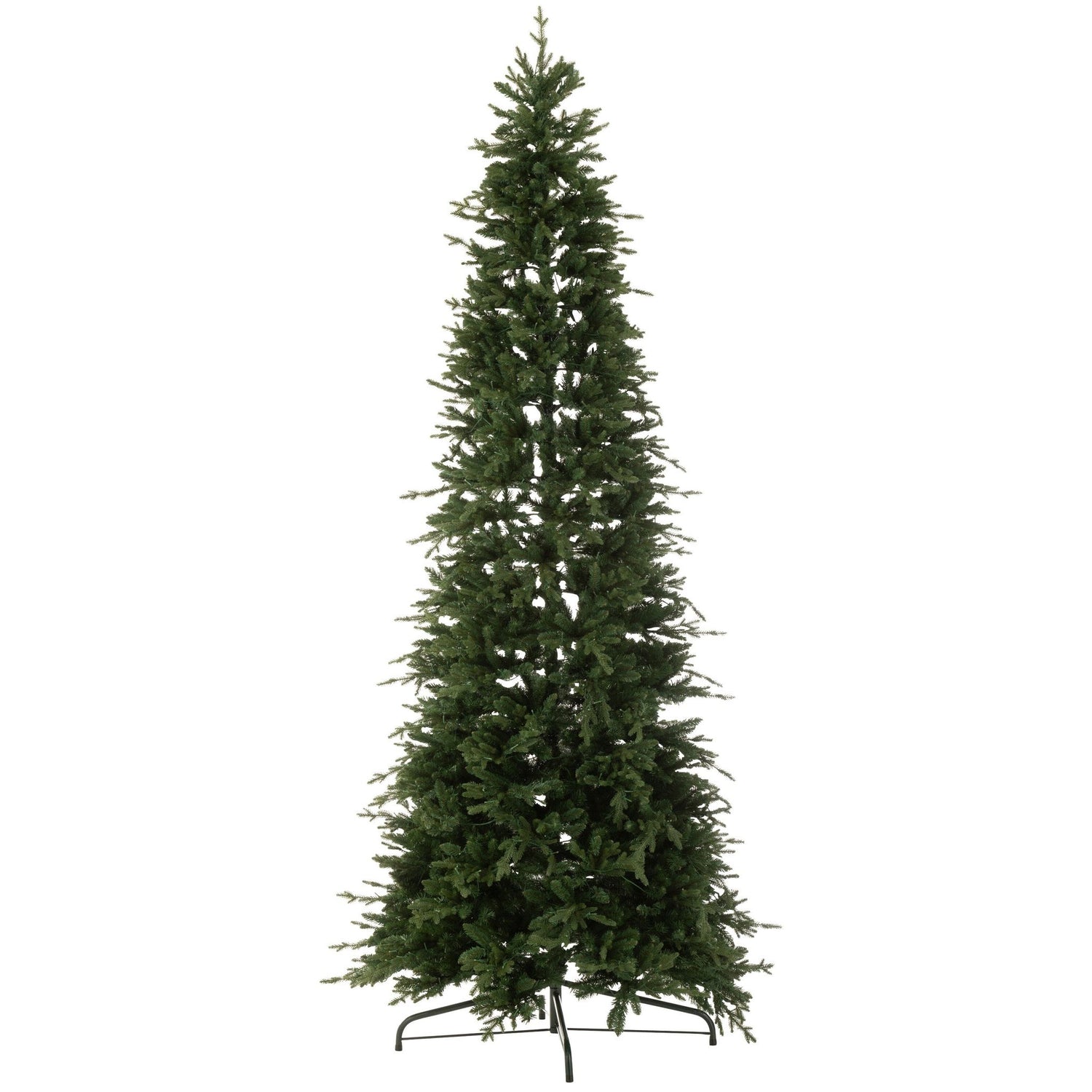 Kerstboom 900 Led Kunstmatig Donkergroen Large H320cm van J-Line, donkergroene kerstboom, volledig in beeld