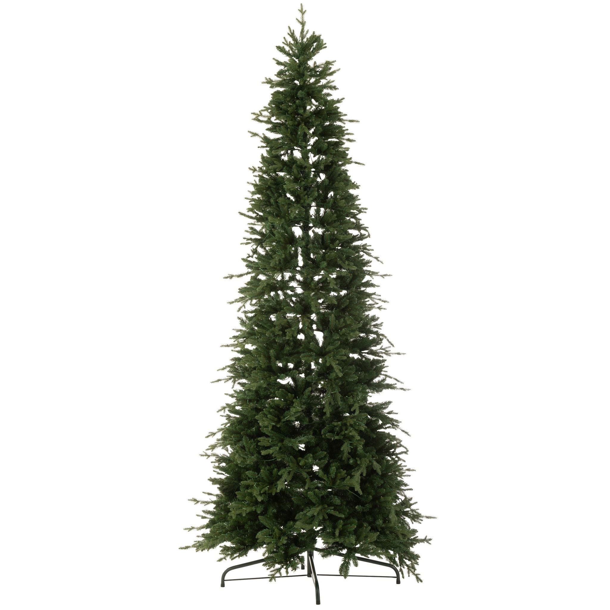 Kerstboom 900 Led Kunstmatig Donkergroen Large H320cm van J-Line, donkergroene kerstboom, volledig in beeld