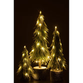 Kerstboom A+Led Kunststof Sneeuw Groen Large H60cm van J-Line, groene kerstboom van kunststof, van dichtbij gezien