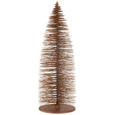 Kerstboom Decoratief Glitter Hout Bruin Extra Large H140cm van J-Line, bruine kerstboom van hout, volledig in beeld