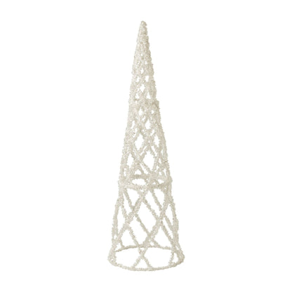 Kerstboom Kegel Klatergoud Metaal Wit Small H160cm J-Line