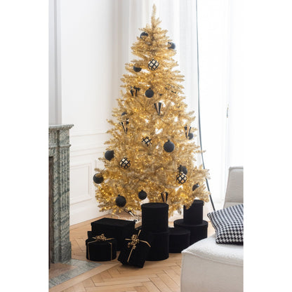Kerstboom Kunstmatig Pvc Goudkleurig Medium H150cm van J-Line, vanuit een andere hoek gefotografeerd