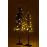 Kerstboom+Led Kunststof Groen Large H170cm van J-Line, groene kerstboom van kunststof, close-up van het materiaal