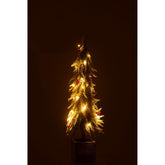 Kerstboom + Led Kunststof Sneeuw Groen/Rood Large H75cm van J-Line, detail van de takken en afwerking
