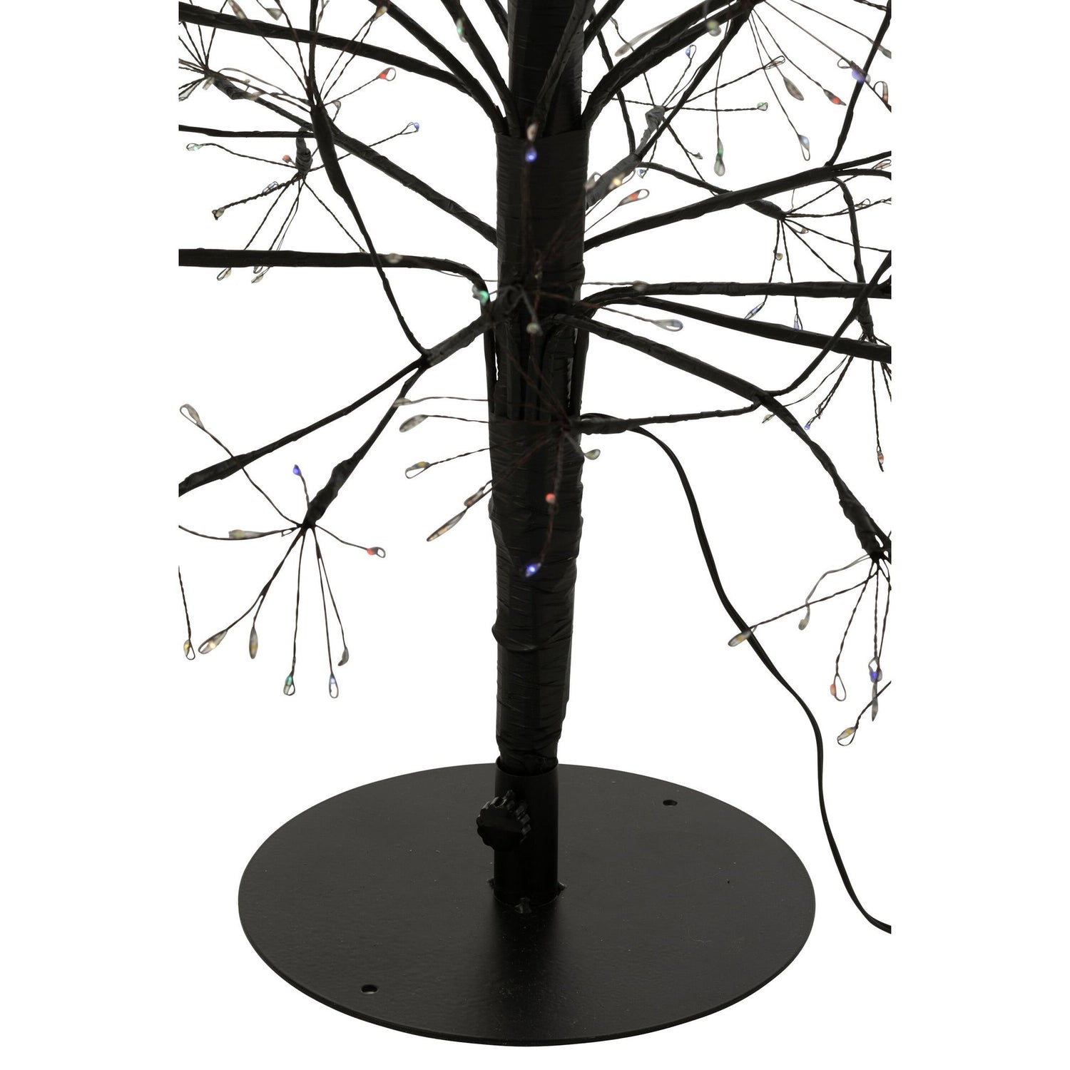Kerstboom Led Multicolor Lichten Metaal Zwart Large H180cm van J-Line, close-up van het materiaal