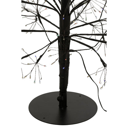 Kerstboom Led Multicolor Lichten Metaal Zwart Large H180cm van J-Line, close-up van het materiaal