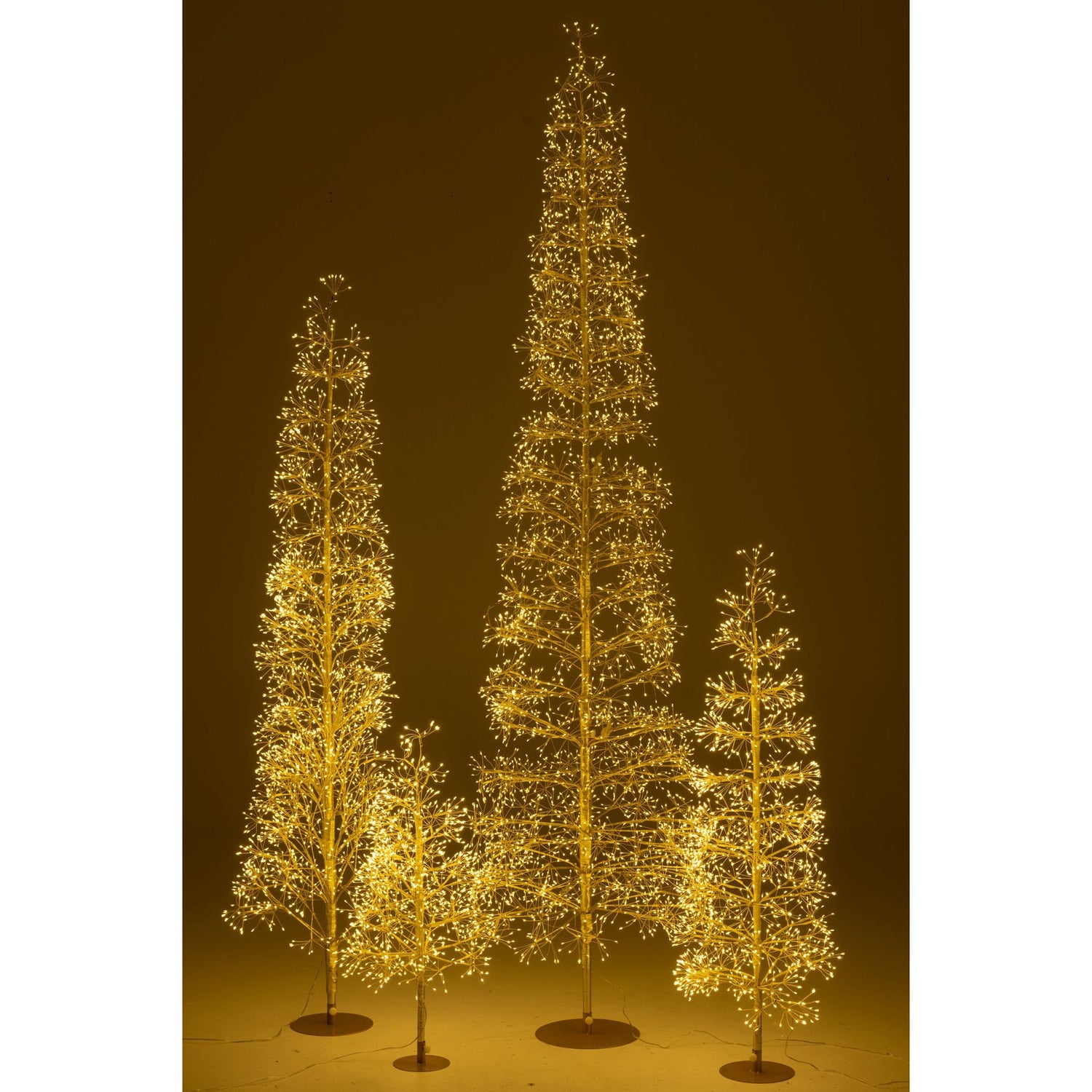 Kerstboom Led Warm Witte Lichten Ijzer Goudkleurig Extra Large H240cm van J-Line, close-up van het materiaal