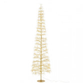 Goudkleurige kerstboom van J-Line van 240 cm, ijzeren takken met warmwitte ledverlichting