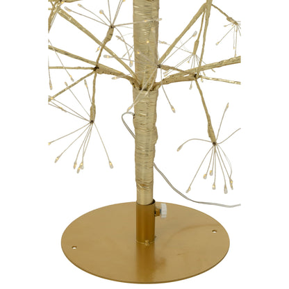Kerstboom Led Warm Witte Lichten Ijzer Goudkleurig Large H180cm van J-Line, vanuit een andere hoek gefotografeerd