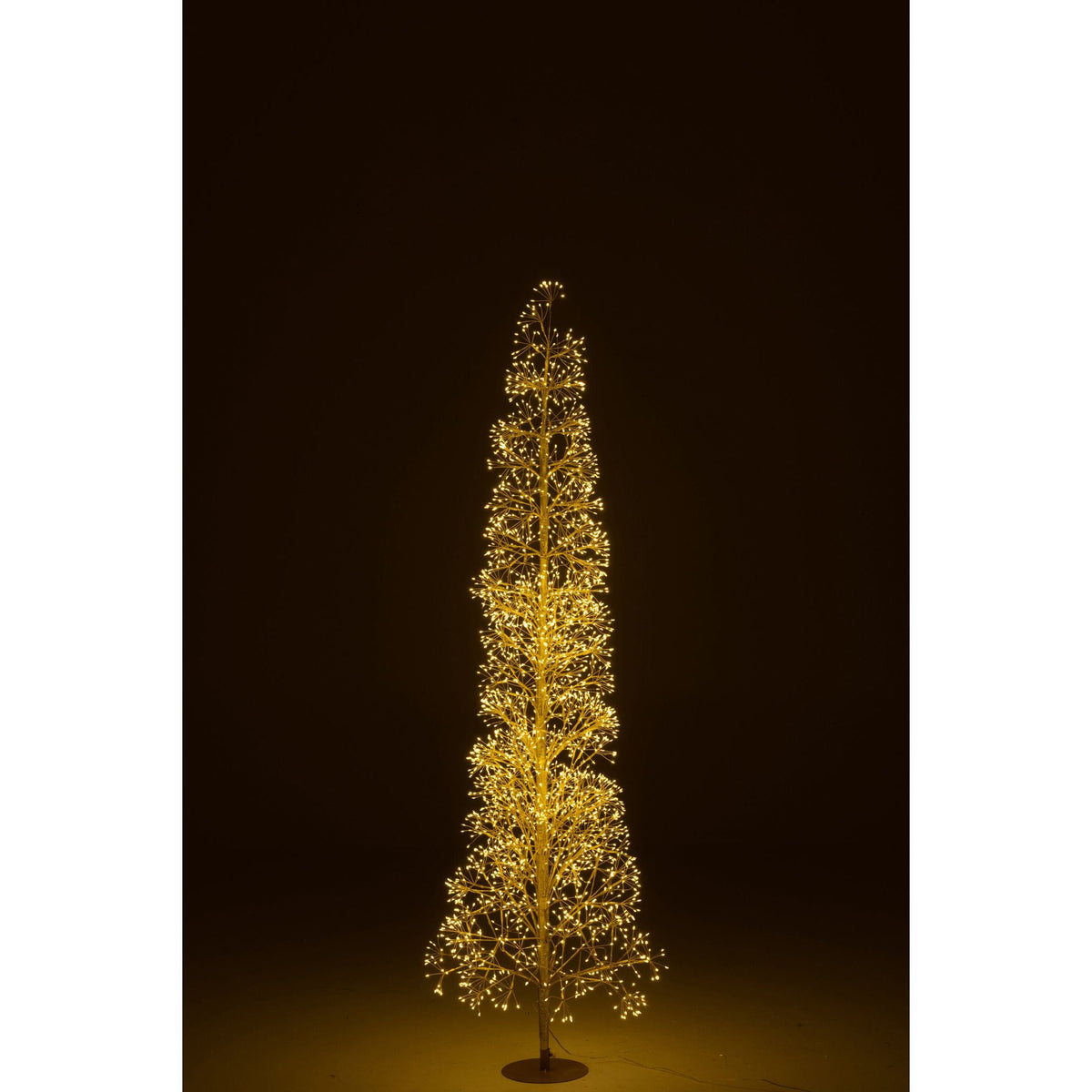 Kerstboom Led Warm Witte Lichten Ijzer Goudkleurig Large H180cm van J-Line, detail van de takken en afwerking