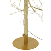 Kerstboom Led Warm Witte Lichten Ijzer Goudkleurig Small H80cm van J-Line, detail van de takken en afwerking