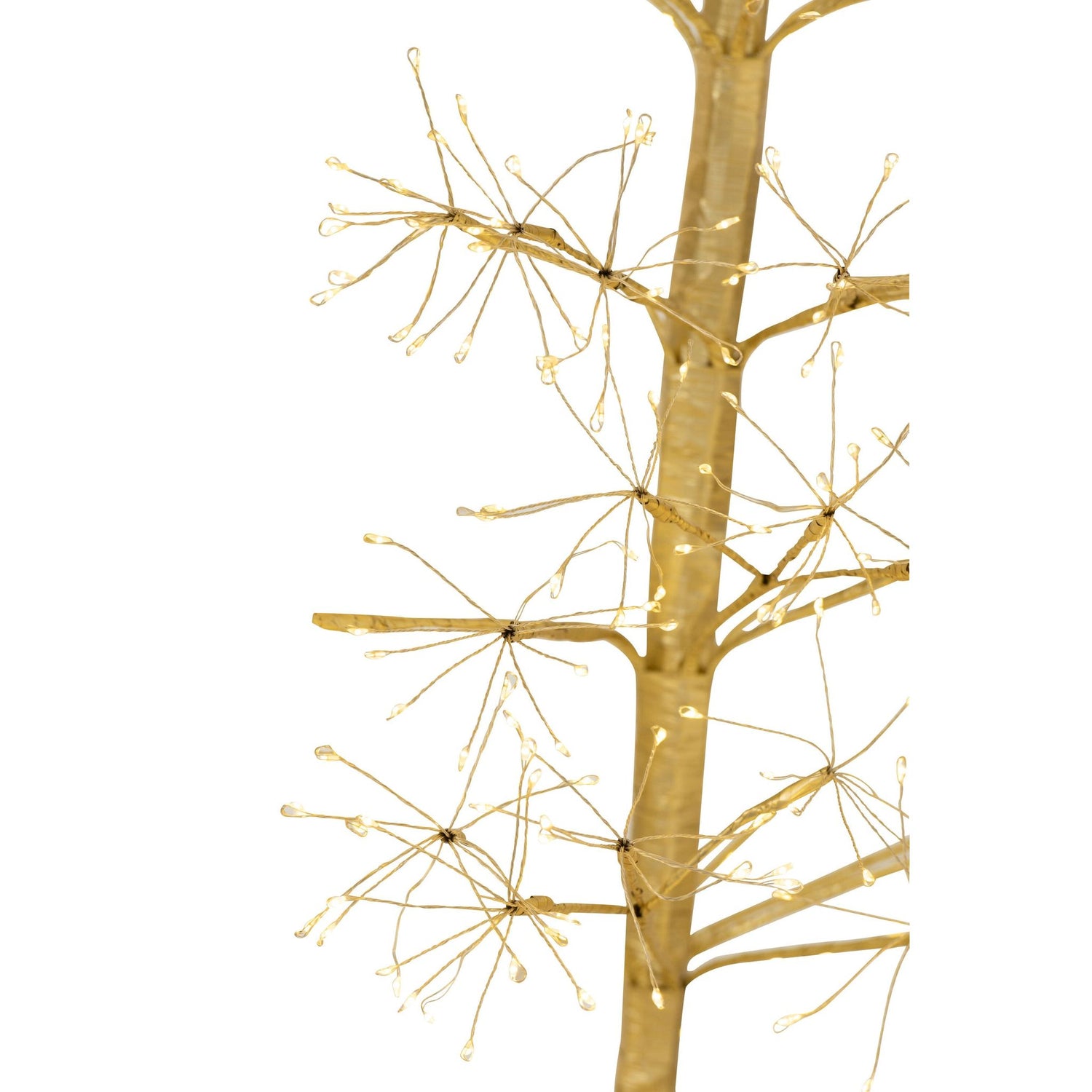 Kerstboom Led Warm Witte Lichten Ijzer Goudkleurig Small H80cm van J-Line, in een feestelijk gestylede setting