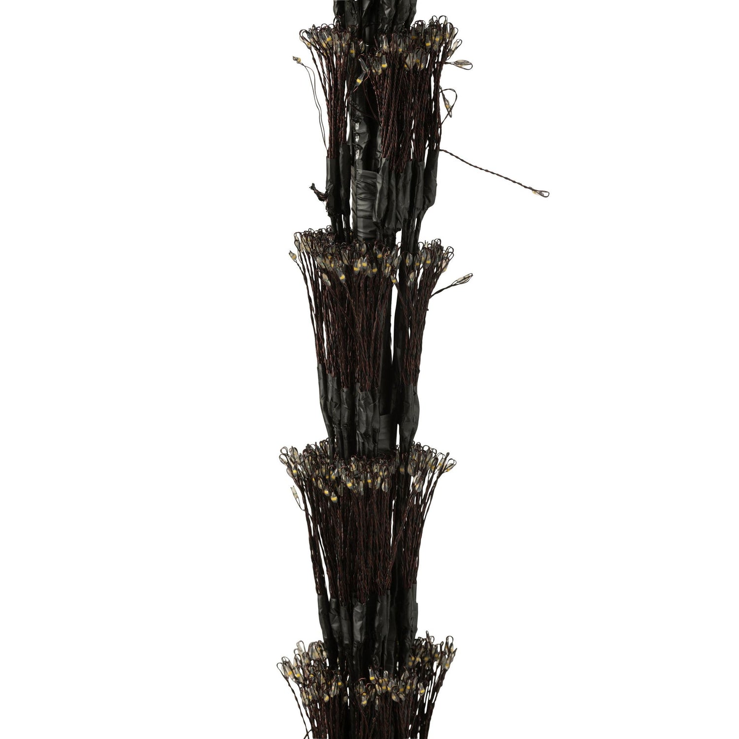 Kerstboom Led Warm Witte Lichten Ijzer Zwart Extra Large H240cm van J-Line, zijaanzicht van de boom