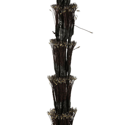 Kerstboom Led Warm Witte Lichten Ijzer Zwart Extra Large H240cm van J-Line, zijaanzicht van de boom