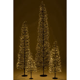 Kerstboom Led Warm Witte Lichten Ijzer Zwart Extra Large H240cm van J-Line, detail van de takken en afwerking