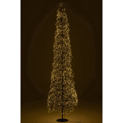 Kerstboom Led Warm Witte Lichten Ijzer Zwart Extra Large H240cm van J-Line, close-up van het materiaal