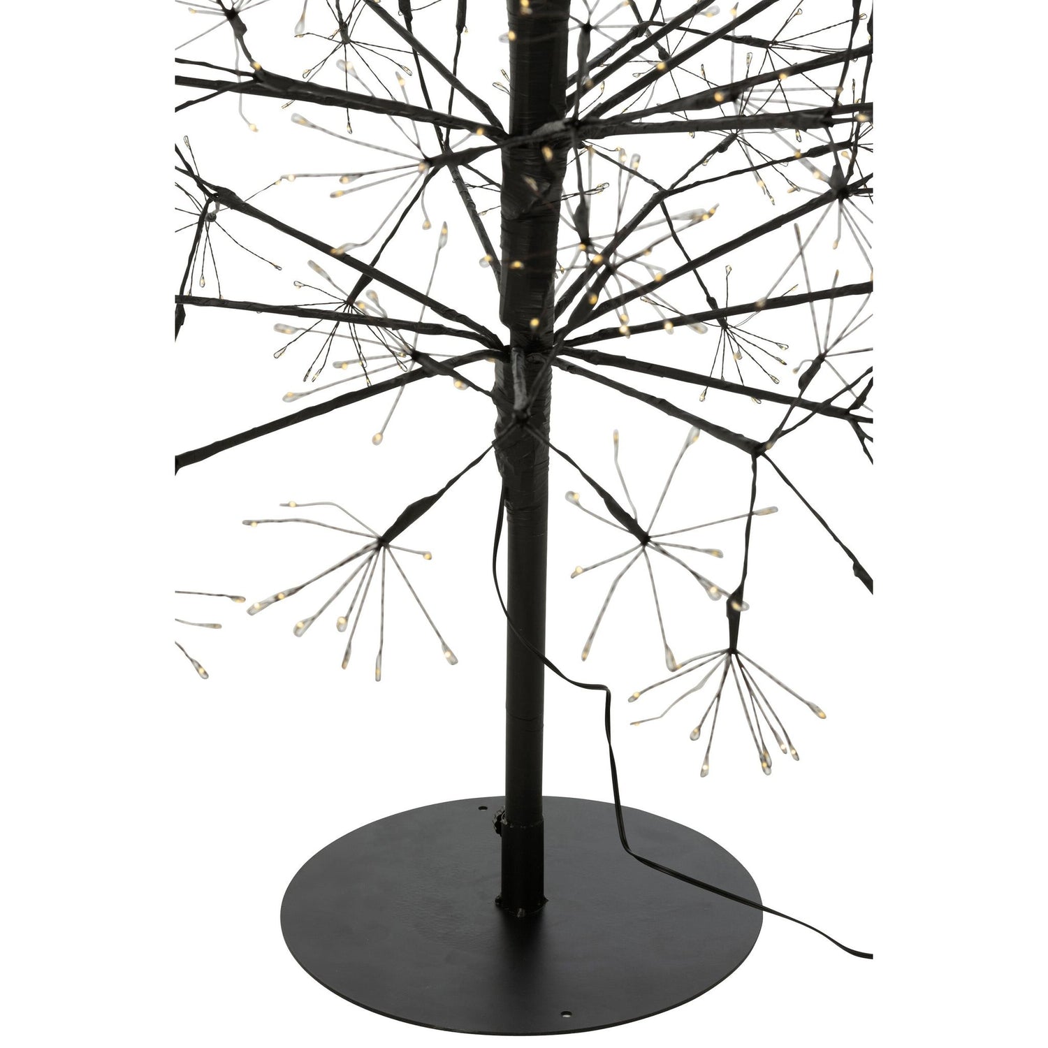 Kerstboom Led Warm Witte Lichten Ijzer Zwart Extra Large H240cm van J-Line, zwarte kerstboom van ijzer, van dichtbij gezien