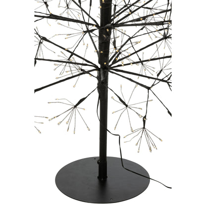 Kerstboom Led Warm Witte Lichten Ijzer Zwart Extra Large H240cm van J-Line, zwarte kerstboom van ijzer, van dichtbij gezien