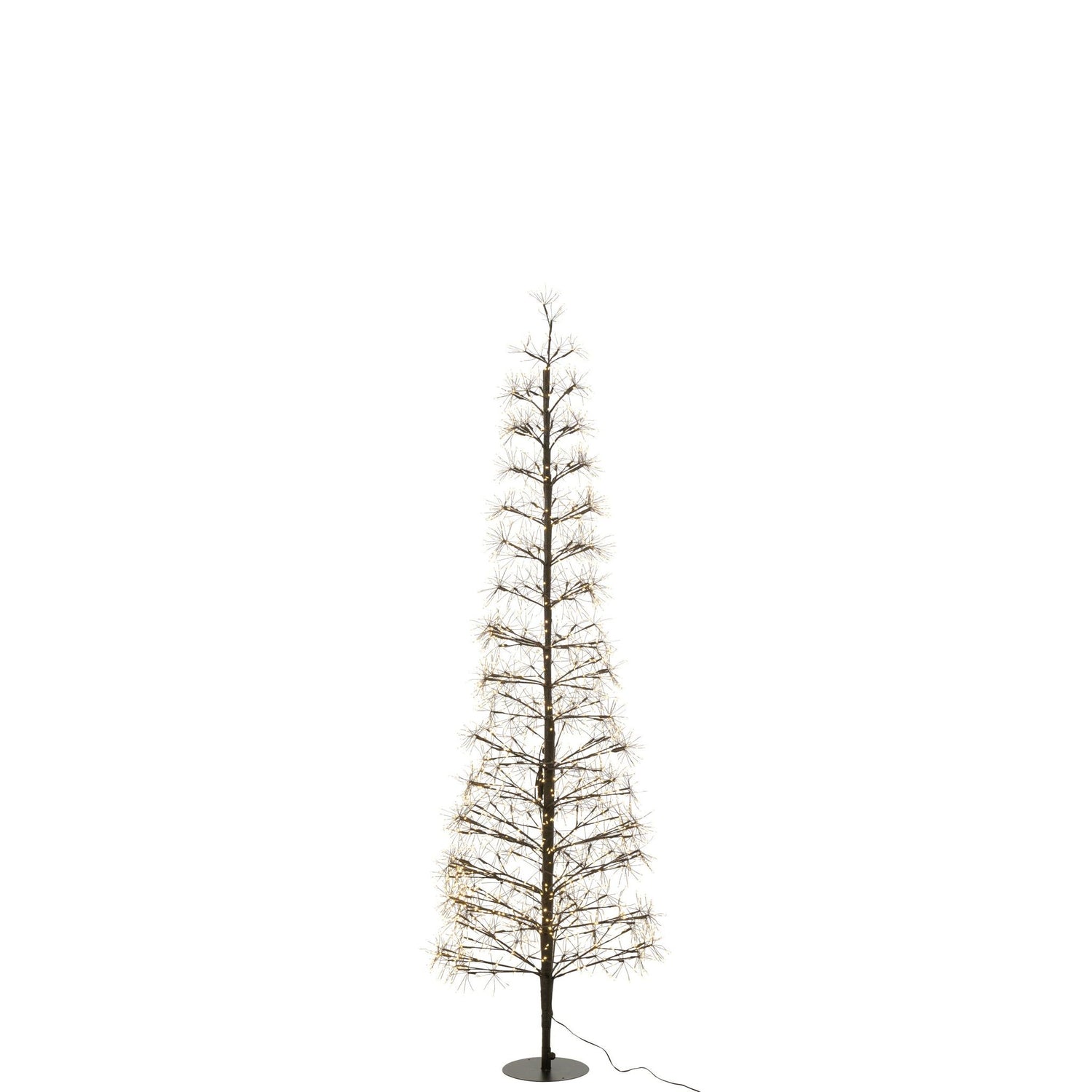 Kerstboom Led Warm Witte Lichten Ijzer Zwart Large H180cm van J-Line, detail van de voet en de standaard