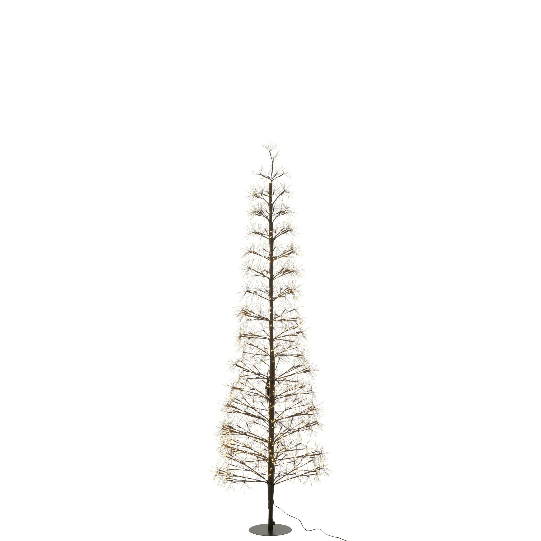 Kerstboom Led Warm Witte Lichten Ijzer Zwart Large H180cm van J-Line, detail van de voet en de standaard