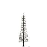 Kerstboom Led Warm Witte Lichten Ijzer Zwart Large H180cm van J-Line, geplaatst in een sfeervol interieur