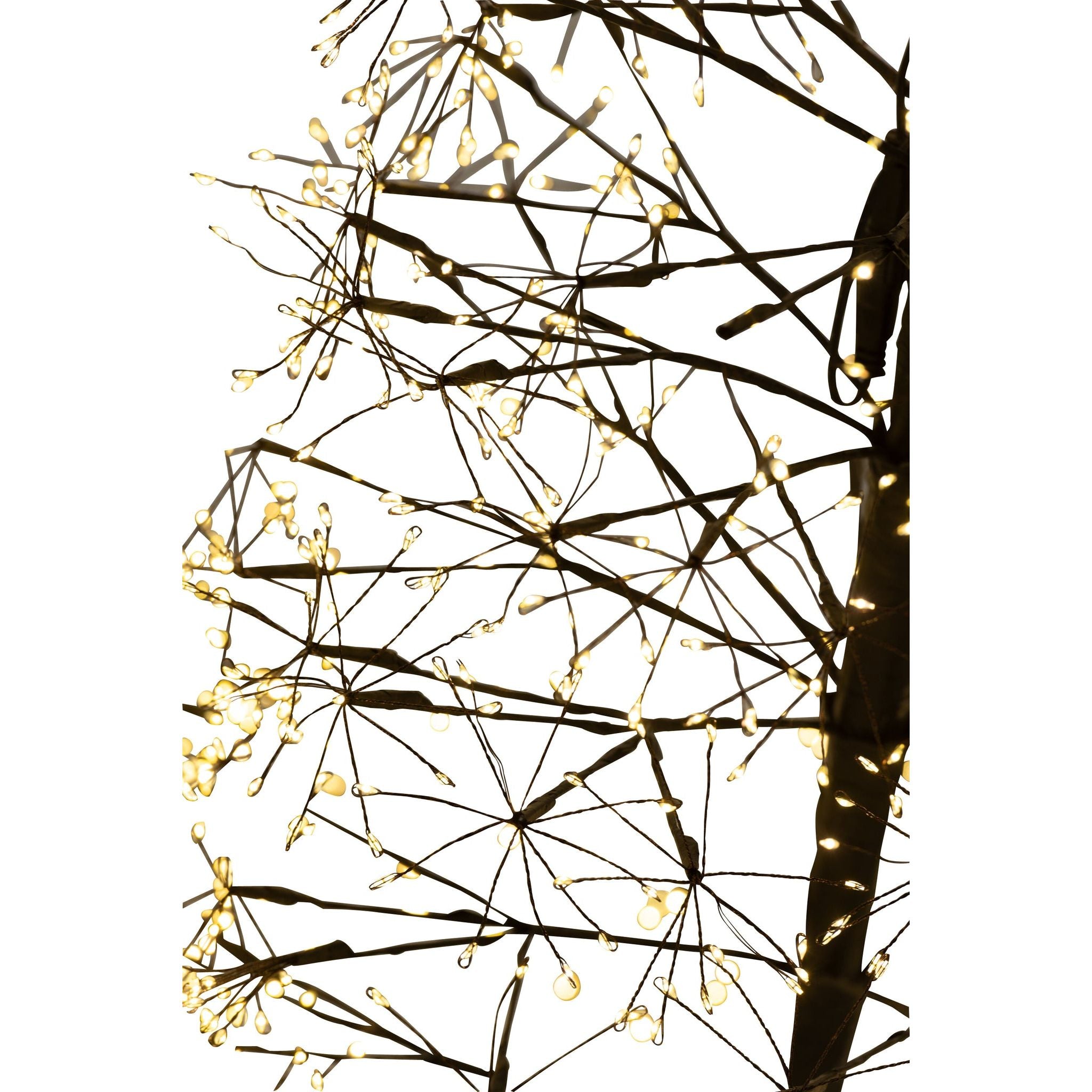 Kerstboom Led Warm Witte Lichten Ijzer Zwart Large H180cm van J-Line, detailopname van de constructie