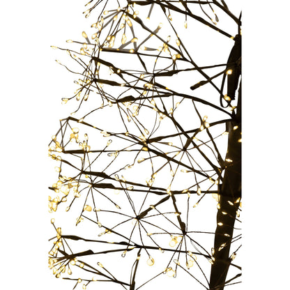 Kerstboom Led Warm Witte Lichten Ijzer Zwart Large H180cm van J-Line, detailopname van de constructie