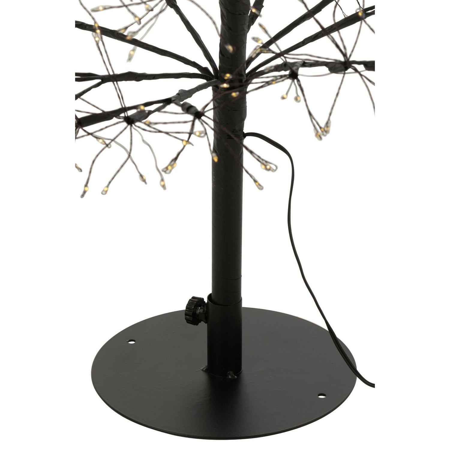 Kerstboom Led Warm Witte Lichten Ijzer Zwart Medium H120cm van J-Line, in een feestelijk gestylede setting