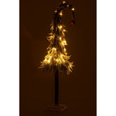 Kerstboom Muts+Led Kunststof Sneeuw Groen/Rood Large H100cm van J-Line, in een feestelijk gestylede setting