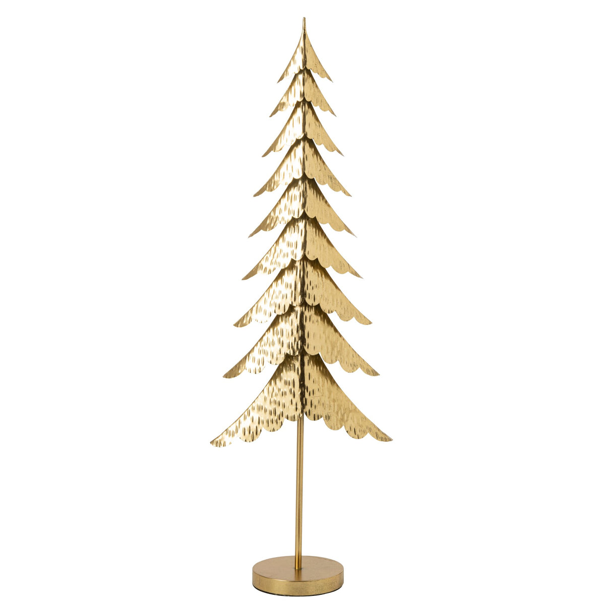 Kerstboom Op Stam Metaal Goud Large van J-Line, slanke gouden boom op stam van 135cm hoog
