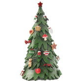 Kerstboom Ornamenten Resine Mix Large H63cm van J-Line, kleurrijke kerstboom van resine, detail van de takken en afwerking